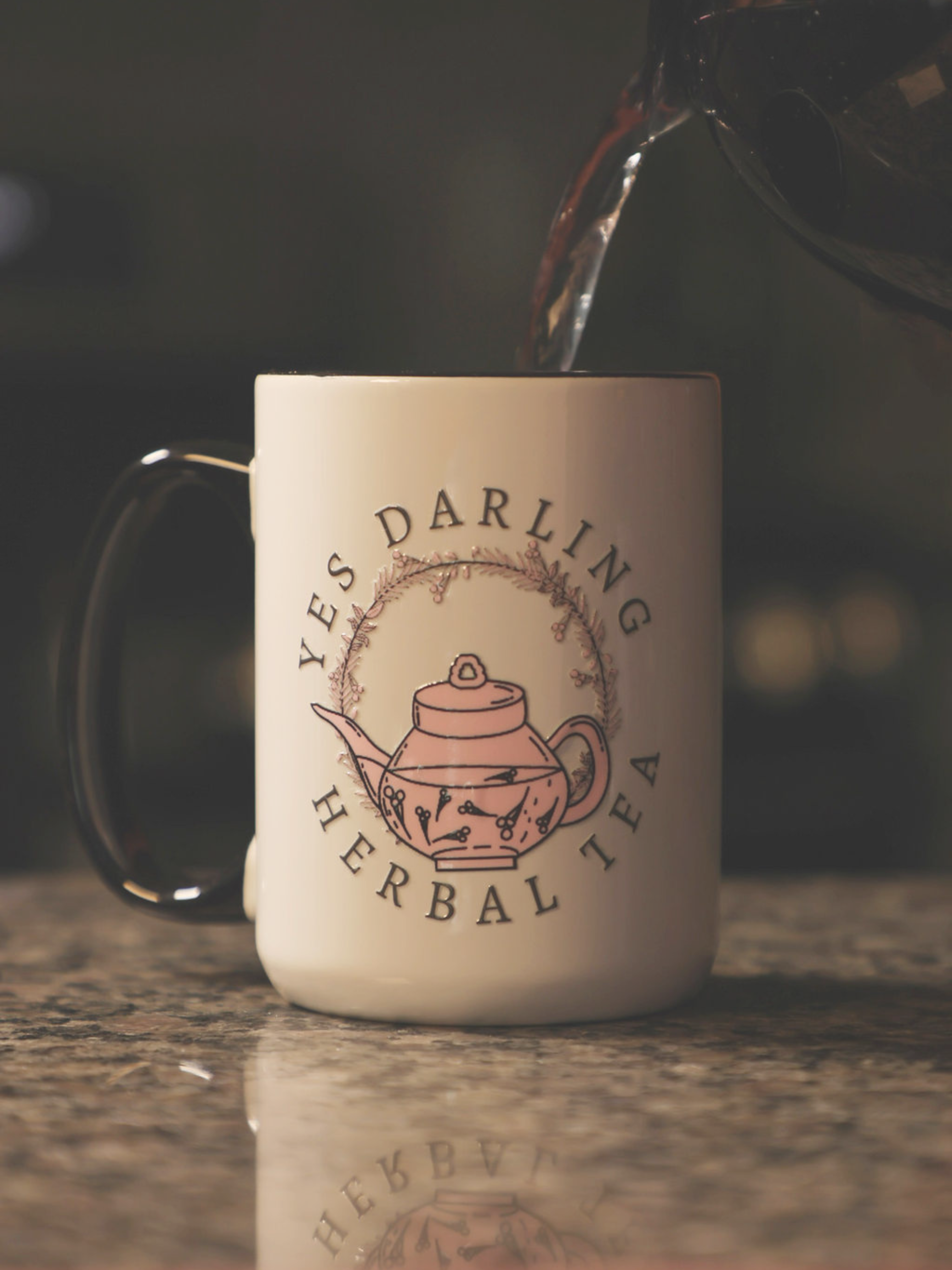 15 oz White Logo Mug with Black Handle – Stylish & Durable Design