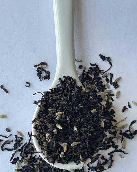 Black tea blend with lavender and vanilla.