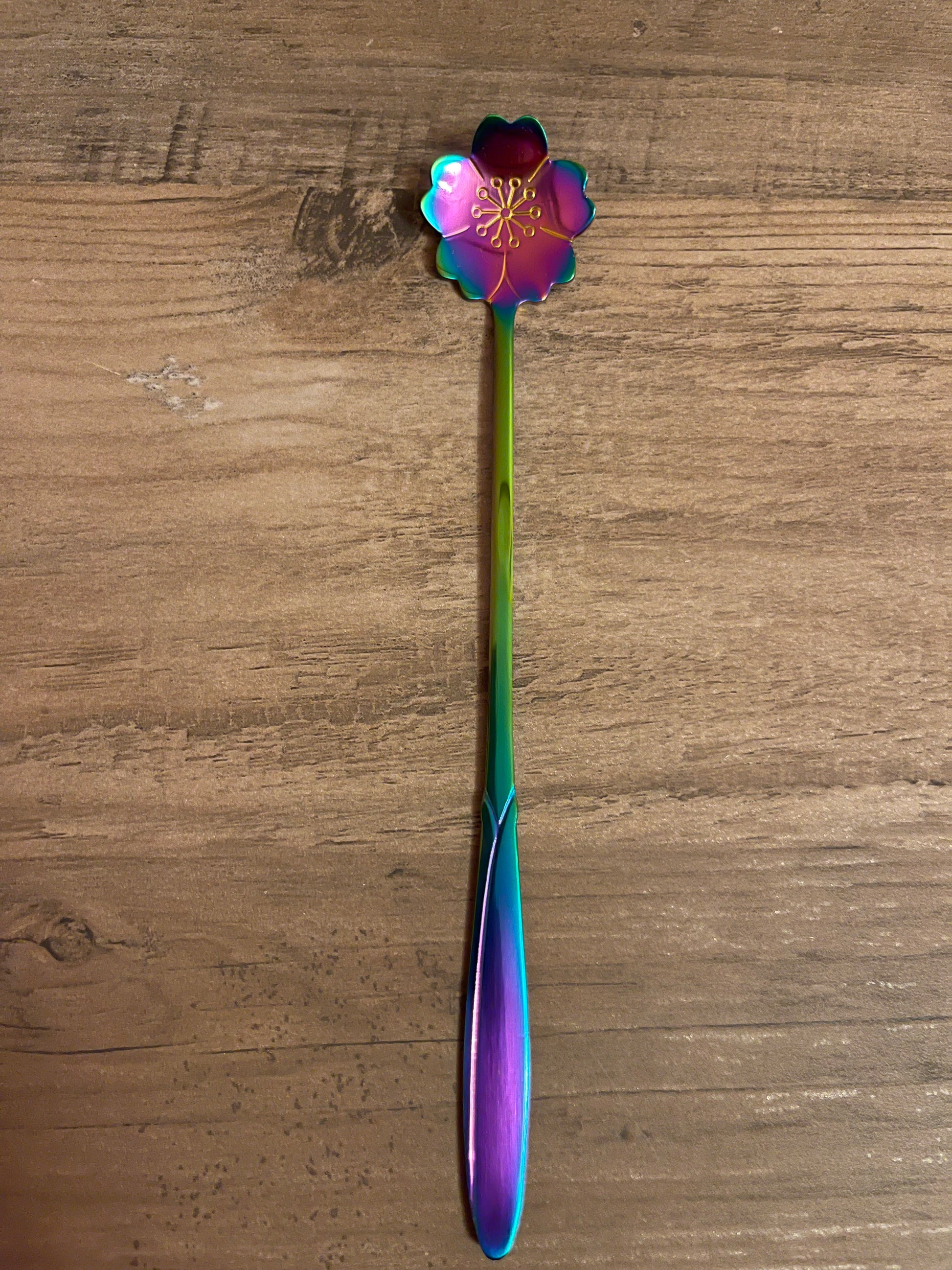 Rainbow cherry blossom teaspoon.